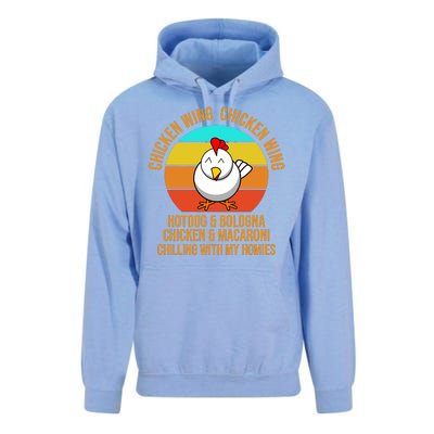 Chicken Wing Chicken Wing Hot Dog And Bologna Unisex Surf Hoodie