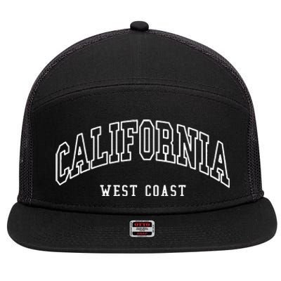 California West Coast Throwback Design Classic 7 Panel Mesh Trucker Snapback Hat