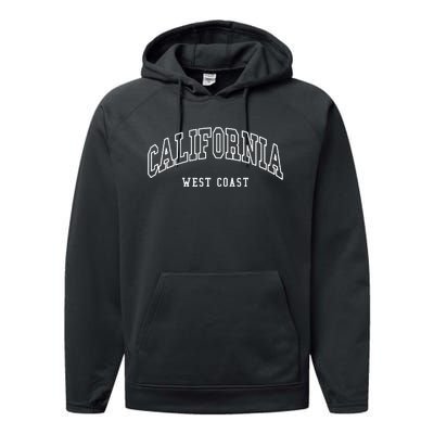 California West Coast Throwback Design Classic Performance Fleece Hoodie