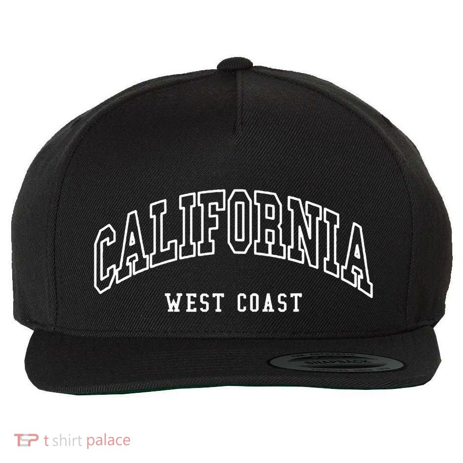 California West Coast Throwback Design Classic Wool Snapback Cap
