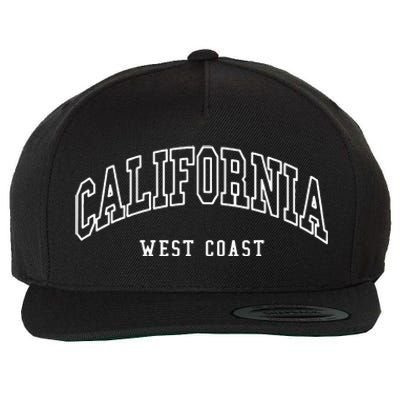 California West Coast Throwback Design Classic Wool Snapback Cap