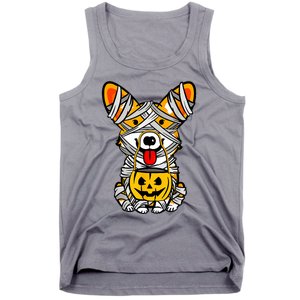 Cute Welsh Corgi Dog Mummy Pumpkin Halloween Spooky Season Gift Tank Top