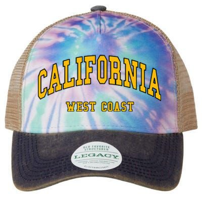 California West Coast Throwback Design Classic Legacy Tie Dye Trucker Hat