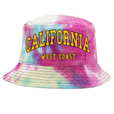 California West Coast Throwback Design Classic Tie-Dyed Bucket Hat