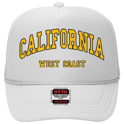 California West Coast Throwback Design Classic High Crown Mesh Back Trucker Hat