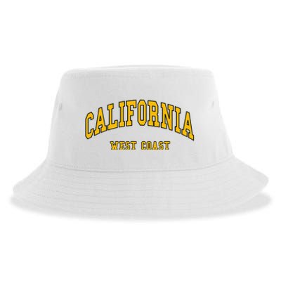 California West Coast Throwback Design Classic Sustainable Bucket Hat