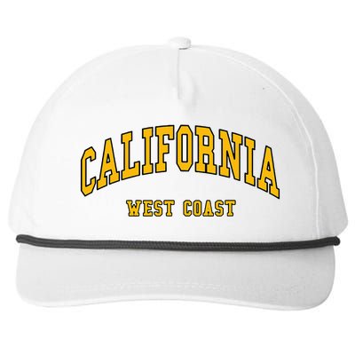 California West Coast Throwback Design Classic Snapback Five-Panel Rope Hat