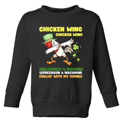 Chicken Wing Chicken Wing Song Hot Dog Bologna St Pattys Day Toddler Sweatshirt