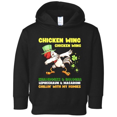 Chicken Wing Chicken Wing Song Hot Dog Bologna St Pattys Day Toddler Hoodie