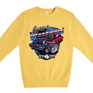 Cruisin Woodward Classic Cars 2024 Premium Crewneck Sweatshirt