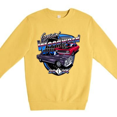 Cruisin Woodward Classic Cars 2024 Premium Crewneck Sweatshirt