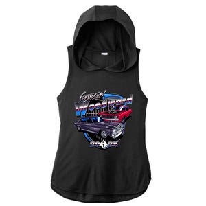 Cruisin Woodward Classic Cars 2024 Ladies PosiCharge Tri-Blend Wicking Draft Hoodie Tank