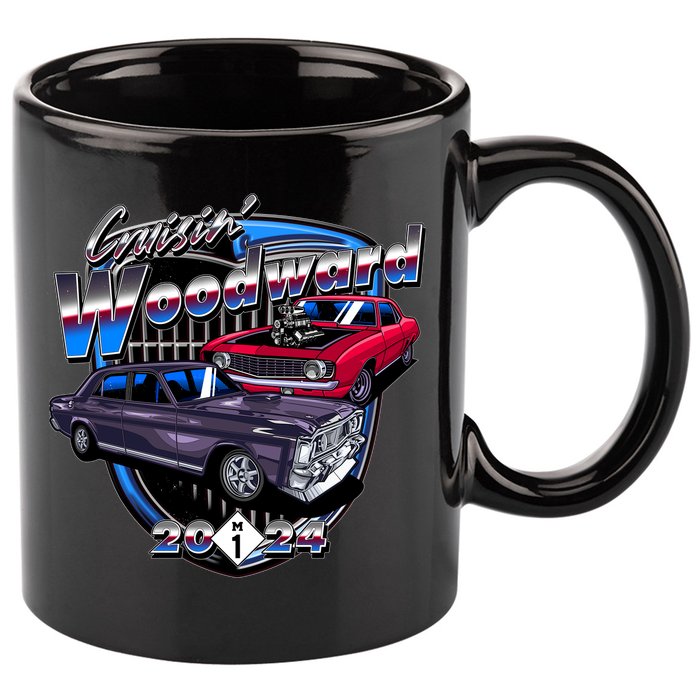 Cruisin Woodward Classic Cars 2024 11oz C Handle Ceramic Mug
