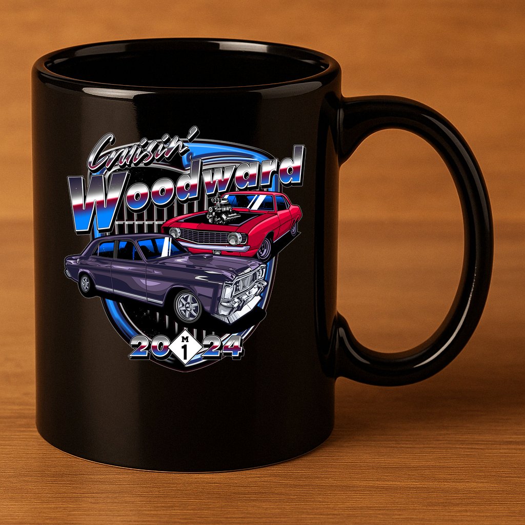 Cruisin Woodward Classic Cars 2024 11oz C Handle Ceramic Mug