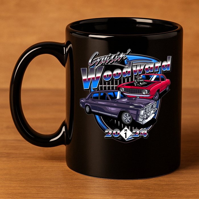 Cruisin Woodward Classic Cars 2024 11oz C Handle Ceramic Mug