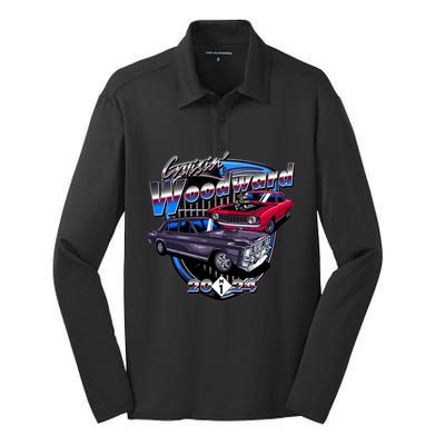 Cruisin Woodward Classic Cars 2024 Silk Touch Performance Long Sleeve Polo