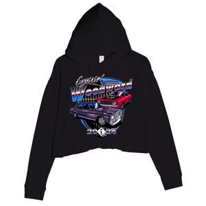 Cruisin Woodward Classic Cars 2024 Crop Fleece Hoodie