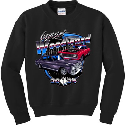 Cruisin Woodward Classic Cars 2024 Kids Sweatshirt