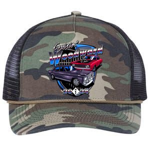 Cruisin Woodward Classic Cars 2024 Retro Rope Trucker Hat Cap