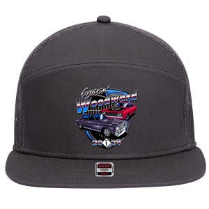 Cruisin Woodward Classic Cars 2024 7 Panel Mesh Trucker Snapback Hat