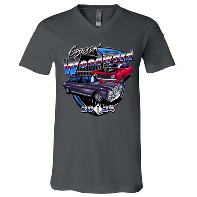 Cruisin Woodward Classic Cars 2024 V-Neck T-Shirt