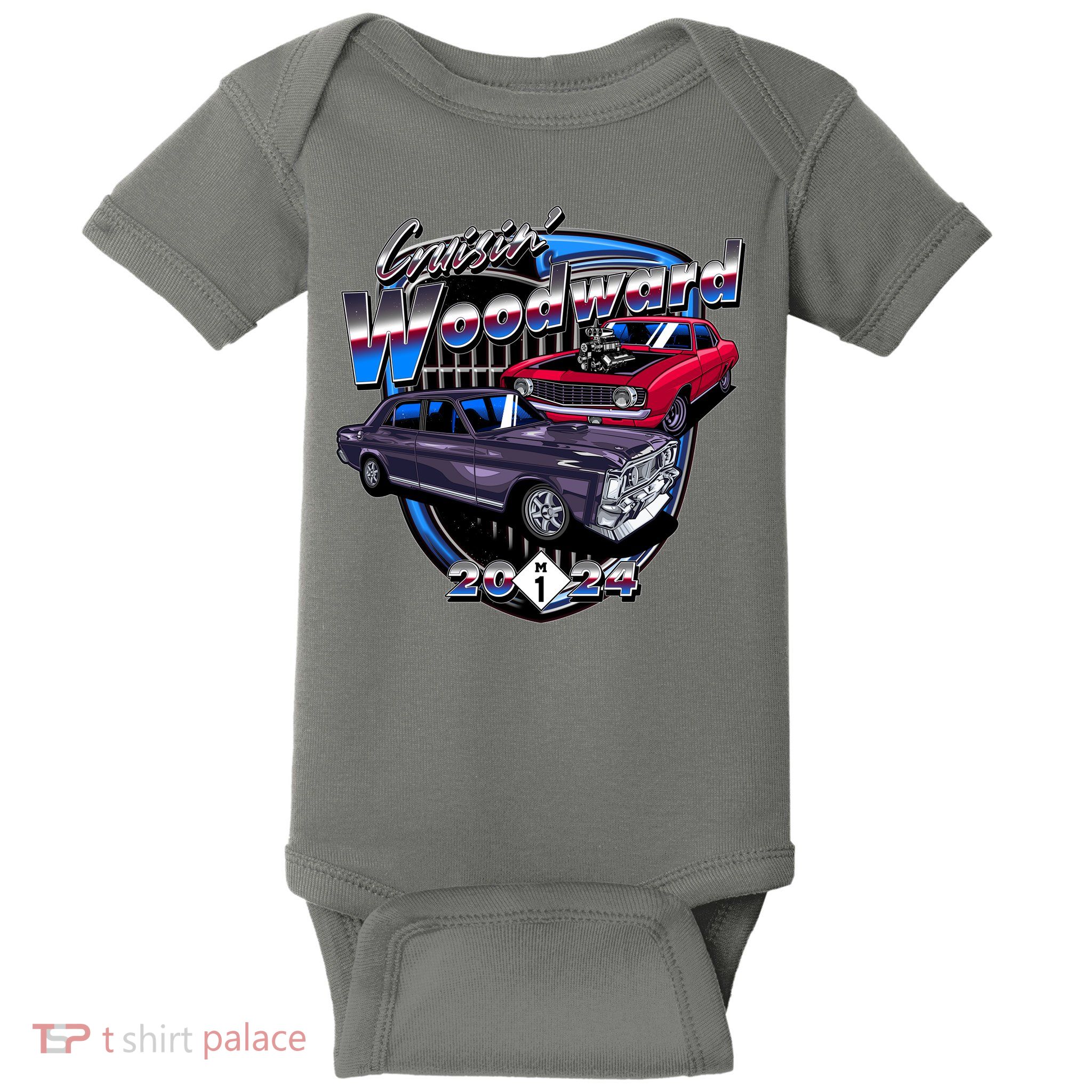 Cruisin Woodward Classic Cars 2024 Baby Bodysuit