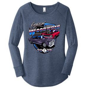 Cruisin Woodward Classic Cars 2024 Women's Perfect Tri Tunic Long Sleeve Shirt