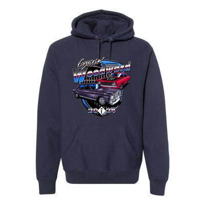 Cruisin Woodward Classic Cars 2024 Premium Hoodie