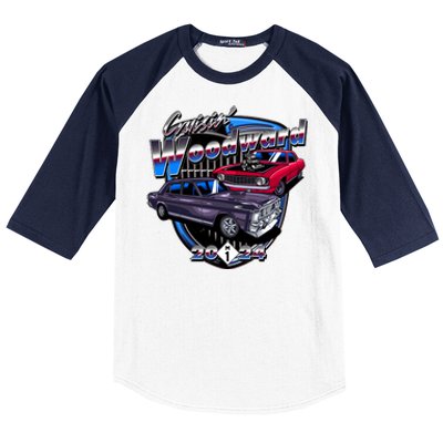 Cruisin Woodward Classic Cars 2024 Baseball Sleeve Shirt