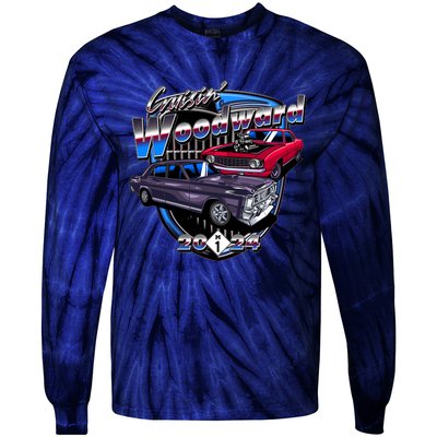 Cruisin Woodward Classic Cars 2024 Tie-Dye Long Sleeve Shirt