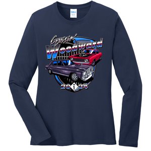 Cruisin Woodward Classic Cars 2024 Ladies Long Sleeve Shirt