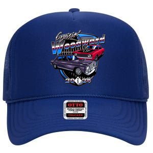 Cruisin Woodward Classic Cars 2024 High Crown Mesh Back Trucker Hat