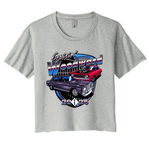 Cruisin Woodward Classic Cars 2024 Women's Crop Top Tee