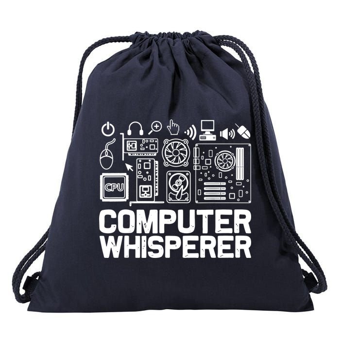 Computer Whisperer Drawstring Bag
