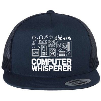 Computer Whisperer Flat Bill Trucker Hat