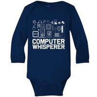 Computer Whisperer Baby Long Sleeve Bodysuit