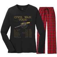 Civil War Civil War Reenactment Women's Long Sleeve Flannel Pajama Set 