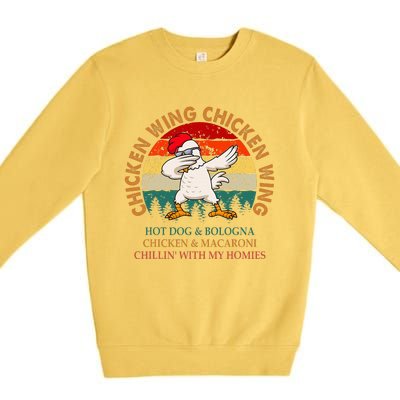 Chicken Wing Chicken Wing Hot Dog Bologna Macaroni Premium Crewneck Sweatshirt