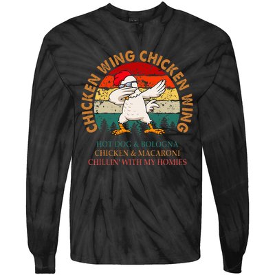 Chicken Wing Chicken Wing Hot Dog Bologna Macaroni Tie-Dye Long Sleeve Shirt