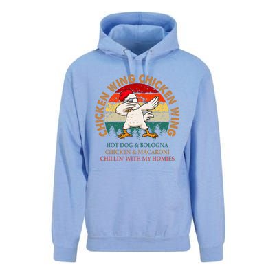 Chicken Wing Chicken Wing Hot Dog Bologna Macaroni Unisex Surf Hoodie