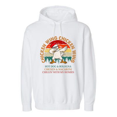 Chicken Wing Chicken Wing Hot Dog Bologna Macaroni Garment-Dyed Fleece Hoodie