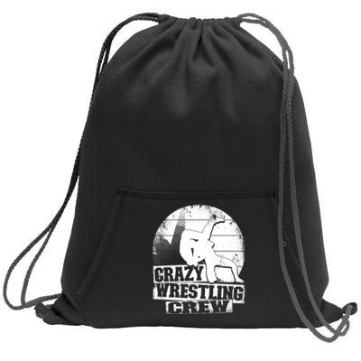 Crazy Wrestling Crew Wrestle Wrestler Sweatshirt Cinch Pack Bag