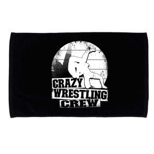 Crazy Wrestling Crew Wrestle Wrestler Microfiber Hand Towel