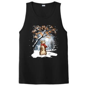 Cat Winter Cat Tree Winter Cat Snow Cat Snowflake Long Sleeve PosiCharge Competitor Tank