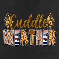 Cuddle Weather Cute Fall Pattern 7 Panel Mesh Trucker Snapback Hat