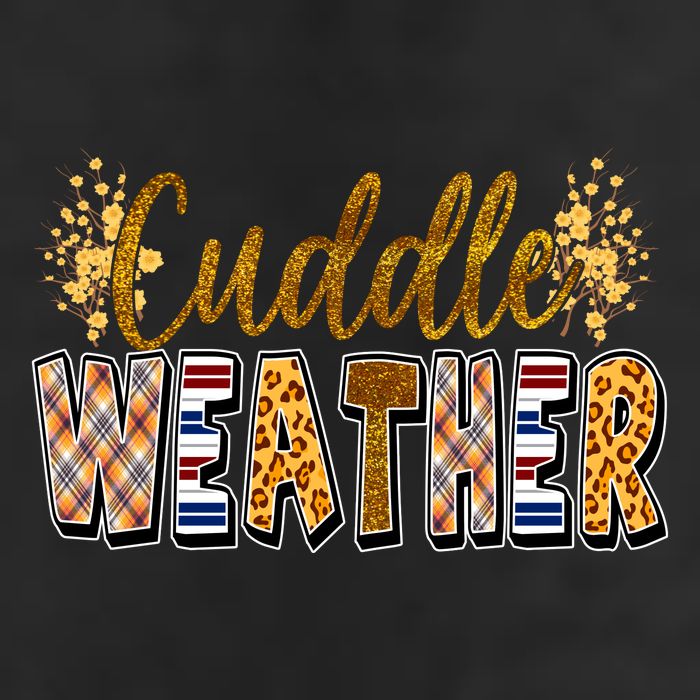 Cuddle Weather Cute Fall Pattern 7 Panel Mesh Trucker Snapback Hat