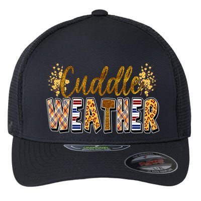 Cuddle Weather Cute Fall Pattern Flexfit Unipanel Trucker Cap