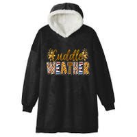 Cuddle Weather Cute Fall Pattern Hooded Wearable Blanket