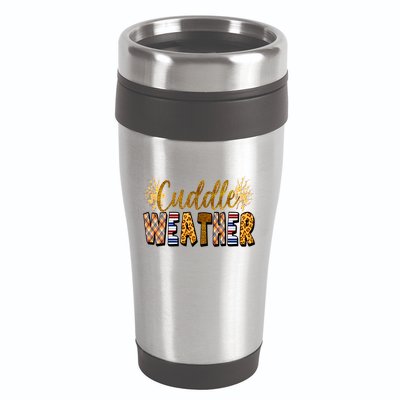 Cuddle Weather Cute Fall Pattern 16oz Travel Tumbler