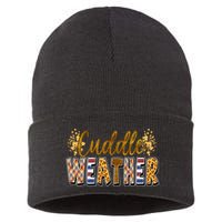 Cuddle Weather Cute Fall Pattern Sustainable Knit Beanie